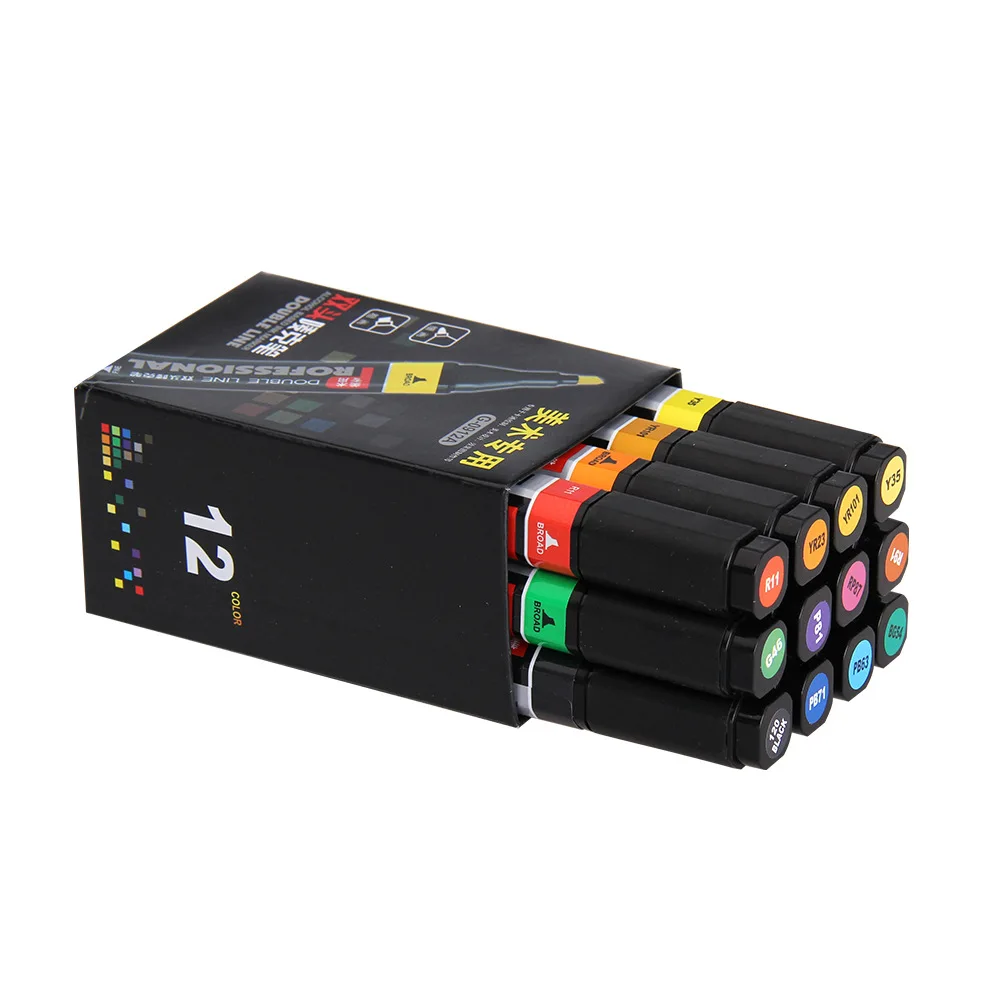 Набор самостоятельного выбора 12 P цветов маркеры широко используемые эскизные