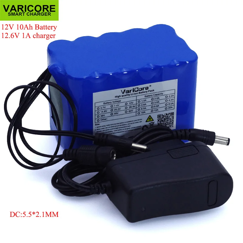 Литий ионный аккумулятор VariCore 12 В 10 А · ч 18650 в 6 мА с печатной платой BMS DC 10000*5 5 мм +