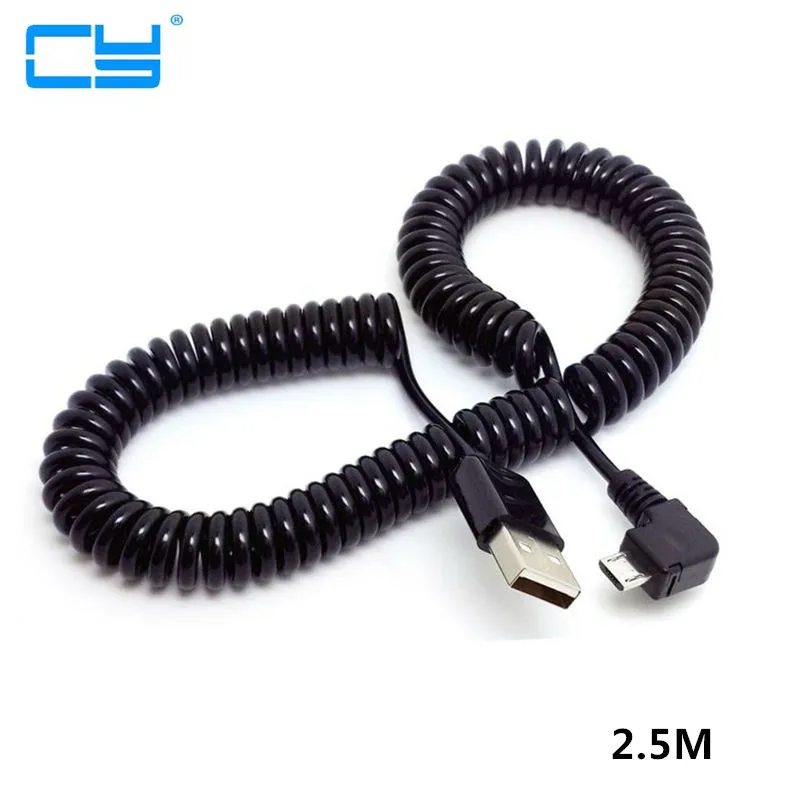 Кабель для передачи данных 2 5 м 250 см 0 8 80 угловой 90 градусов USB Micro Male A типа