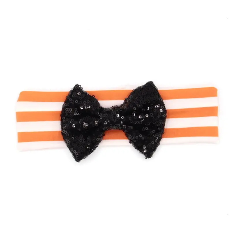 

12pcs/lot 2016 NEW Halloween 4'' Strip Cotton Hair Bow Headwrap, Hair Bow Headband For Hair Accessory, Children Headwear