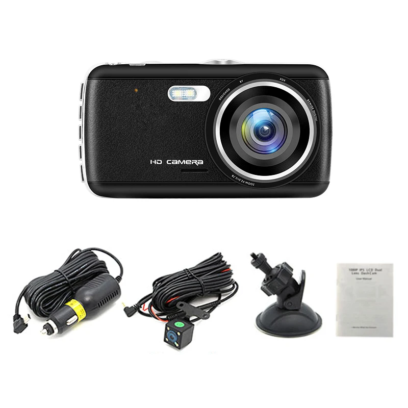 4 0 &quotips Автомобильная dvr камера с двойным объективом ADAS LDWS FHD 1296P ночного видения