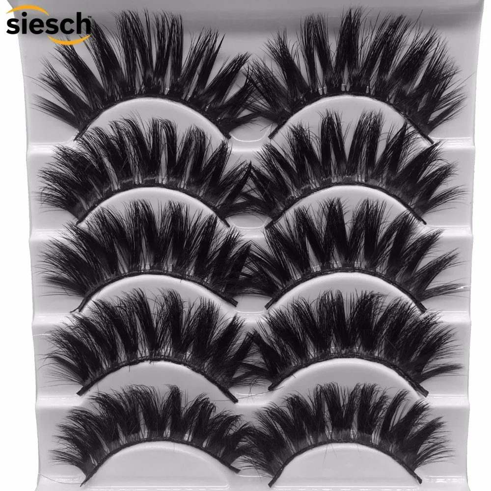 5 пар натуральные накладные ресницы длинные макияж 3d норковые наращивание ресниц