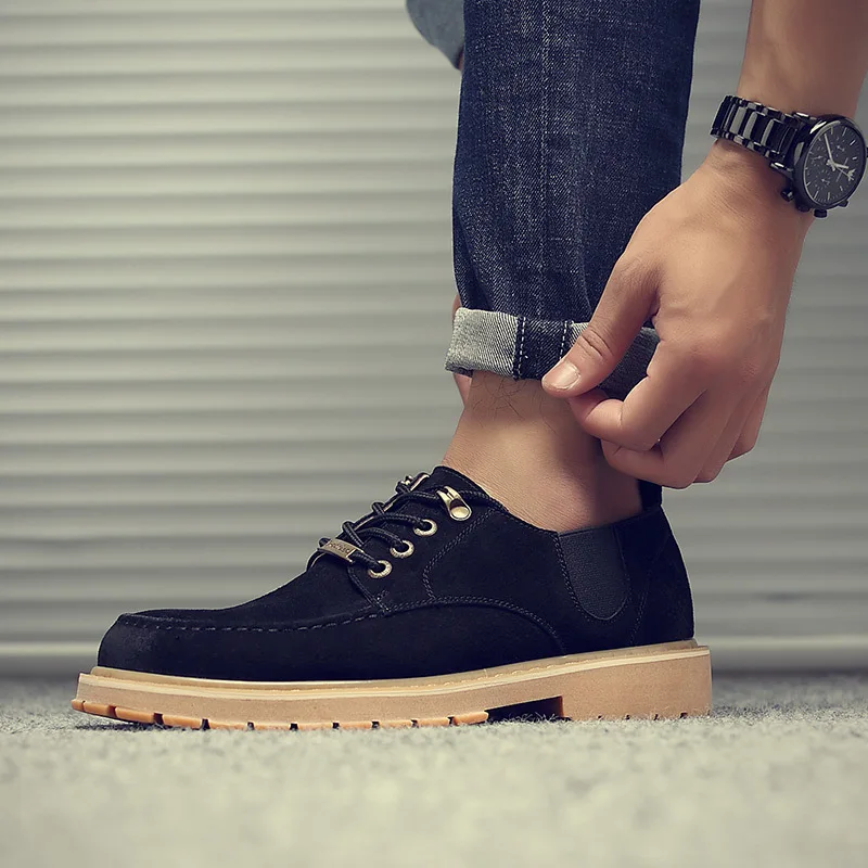 BACKCAMEL/осенние мужские кожаные ботинки ручной работы повседневные низкая рабочая