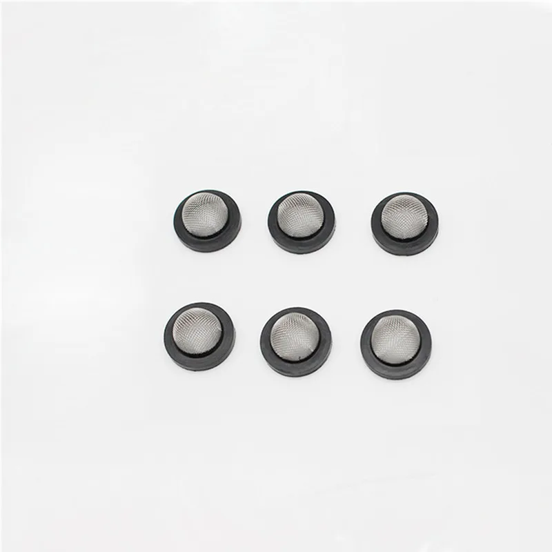 Pack of 6pcs 1/" Садовый шланг силиконовый душевой фильтр резиновый из нержавеющей стали экран шайбы - Цвет: Pack of 6pcs