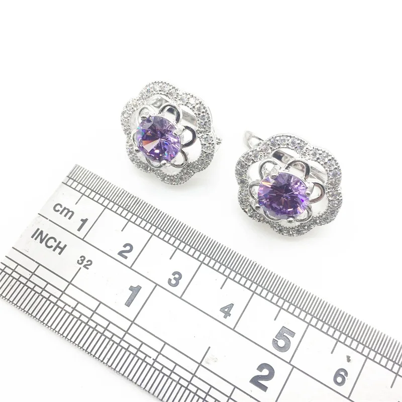 Женский набор ювелирных изделий серьги/Кольцо/ожерелье/подвеска с кристаллом из