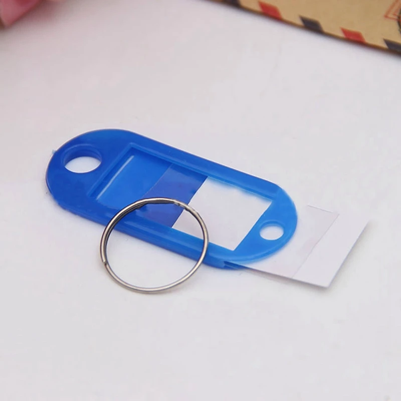 10Pcs/Lot Colorful 1Pc Plastic Cool Keyring Tags Key Ring ID Identity Rack Name Card Label Fobs | Автомобили и мотоциклы