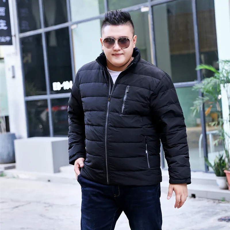 Супер большой 13xl 185 см зимнее толстое теплое пуховое пальто со стоячим воротником мужская верхняя одежда размера плюс XL-6XL7XL8XL9XL10XL11XL12XL13XL