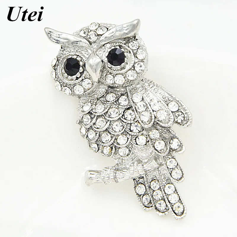 Визуальная брошь в виде совы Потрясающие Кристаллы ювелирные изделия булавка