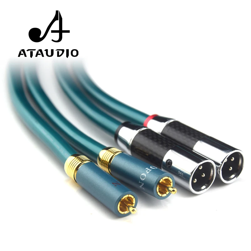 Кабель ATAUDIO Hifi RCA к XLR Pure OCC высокое качество 2 штекер штекер|rca to xlr cable|hifi rca2 rca |