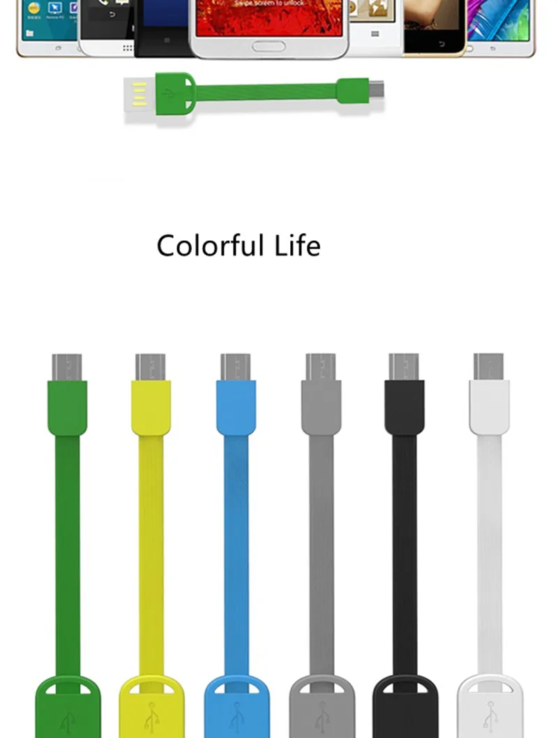Myket Мини Портативный USB C 3A кабель для быстрой зарядки брелок type C кабель для синхронизации данных и зарядки
