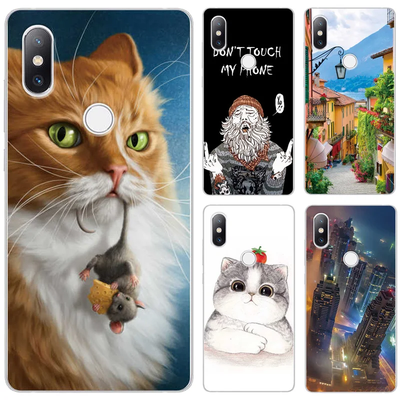 Case For Xiaomi Mi Mix 2S 2 S 5.99&quot Cover Printing Drawing Patterned Mix2S Phone Protector Back Fundas | Мобильные телефоны и