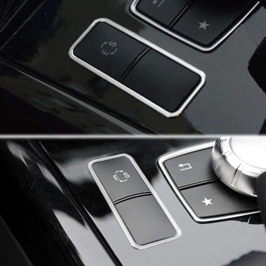 

BBQ @ FUKA 1x алюминиевая Автомобильная средняя консоль ES Кнопка крышка рамка отделка для Benz E класс W212 2014 2015