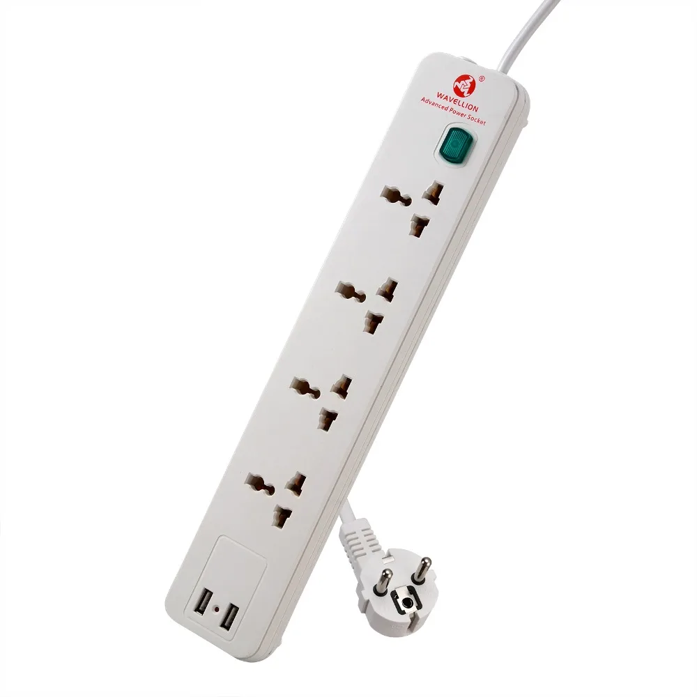 5 способов розеток переменного тока настольное зарядное устройство + 2 usb порта