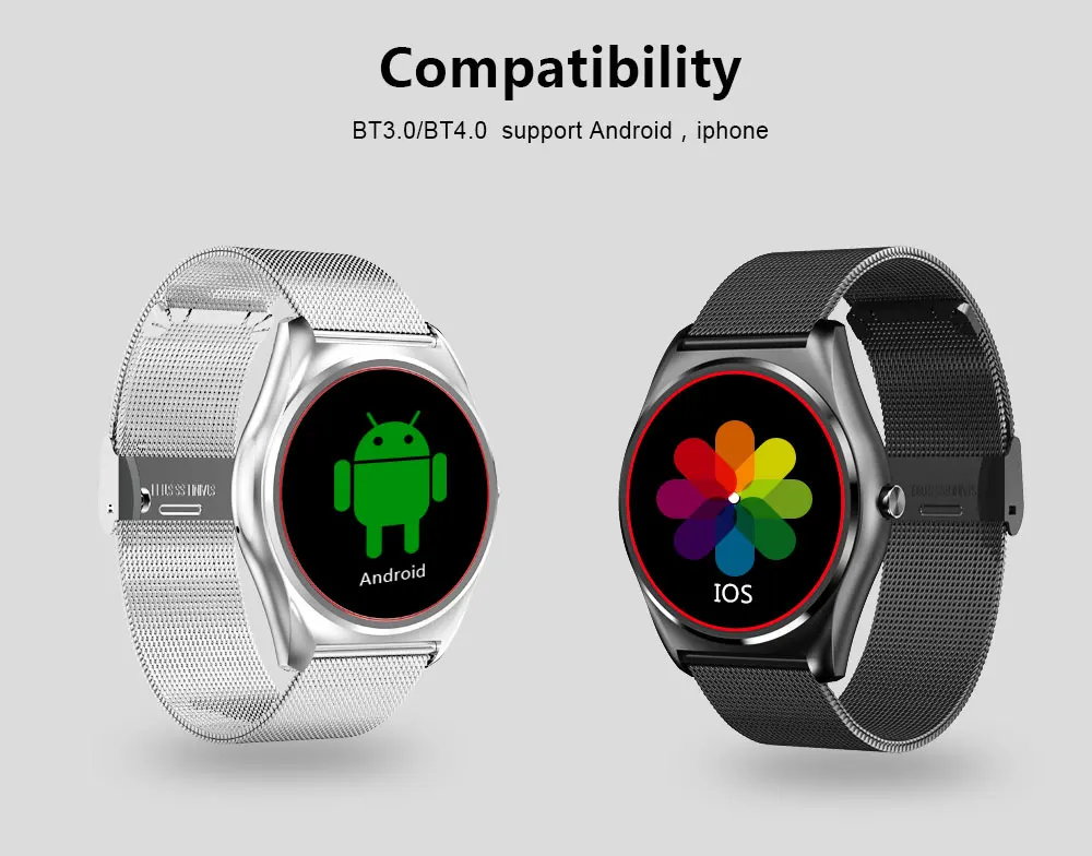 Bluetooth умные часы для android Ios pk kw28 kw88 kw98 с facebook анти-потеря сенсорный экран фитнес умные часы для мужчин и женщин