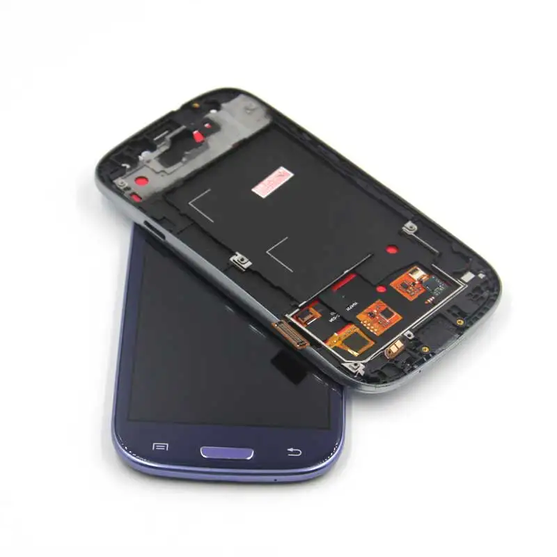 1 шт./лот для samsung Galaxy S3 i9300 ЖК-дисплей Дисплей сенсорный замена Экран с рамкой