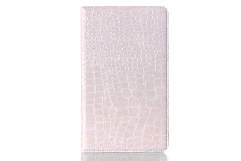 white Роскошный защитный чехол-подставка с крокодиловым узором для samsung Galaxy Tab S 8,4 T700 T705 SM-T700 SM-T705 8," чехол для планшета+ пленка - Цвет: white