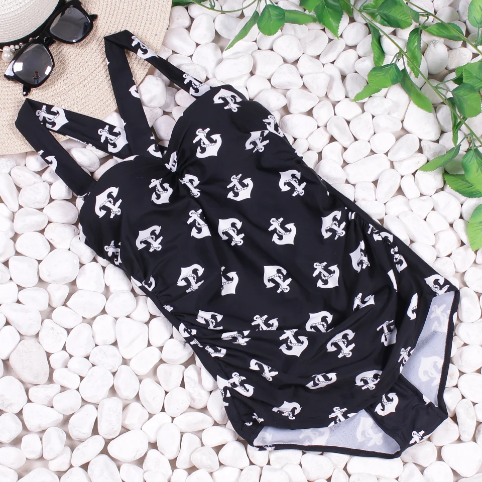 Женский слитный купальник Biseafairy винтажный большого размера плюс в стиле ретро