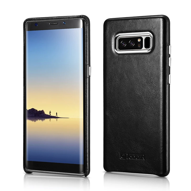 Роскошный ультра тонкий чехол из натуральной кожи для samsung Galaxy Note 8, винтажный жесткий 360, полная защита, задняя крышка для телефона, чехол для телефона s