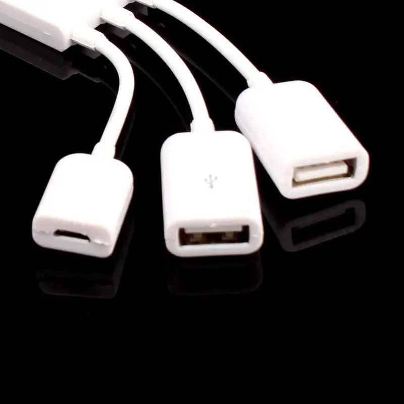 3 в 1 usb-концентратор адаптер кабель Хост OTG двойной микро для Samsung Galaxy S3 S4 Google Nexus