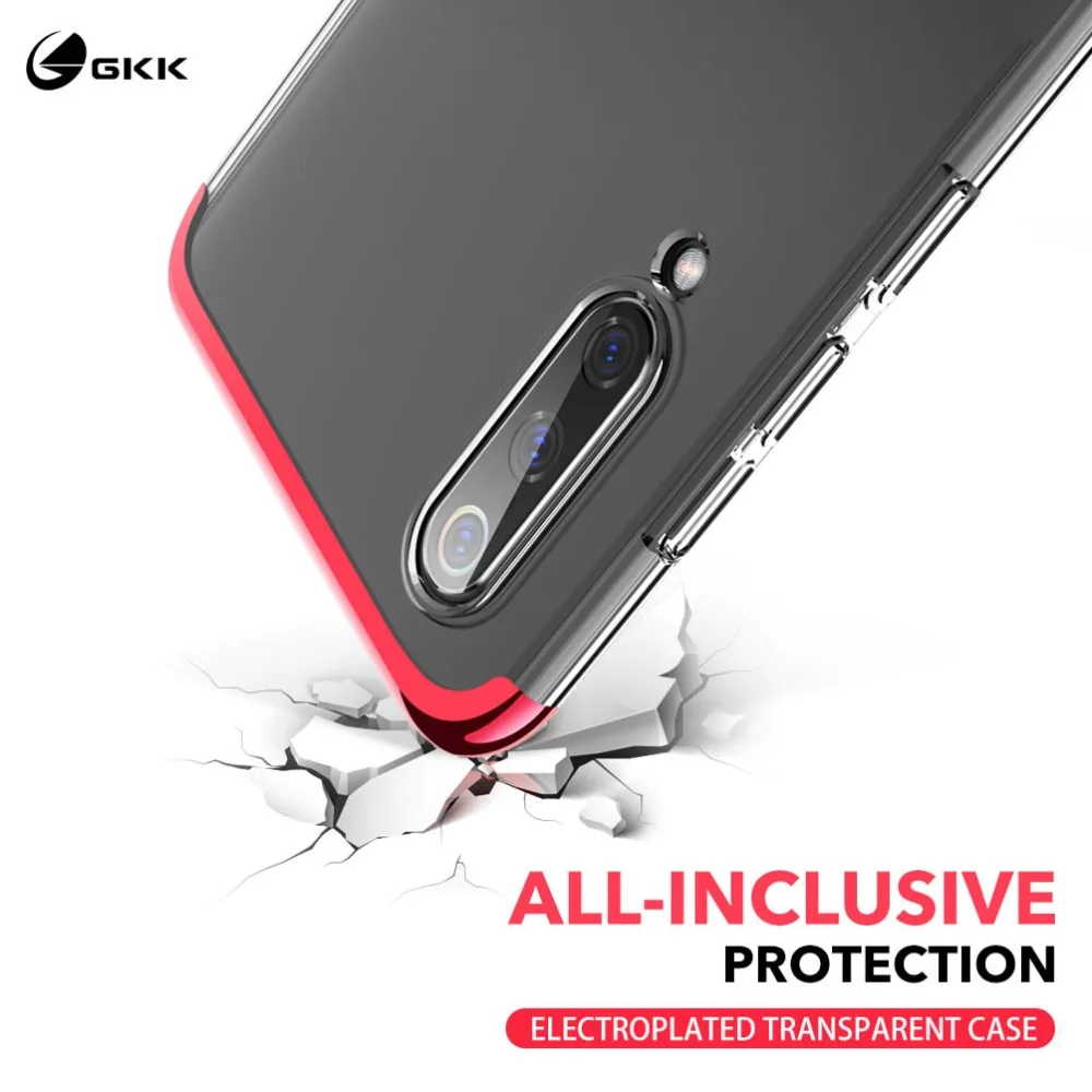 GKK для Xiaomi Mi 9 чехол Полная защита 3 в 1 покрытие прозрачная задняя крышка Анти-осень чехол для Xiaomi Mi 9 Coque& Чехол