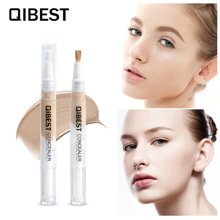 Жидкий увлажняющий консилер Qibest для лица полное покрытие корректор базы макияжа