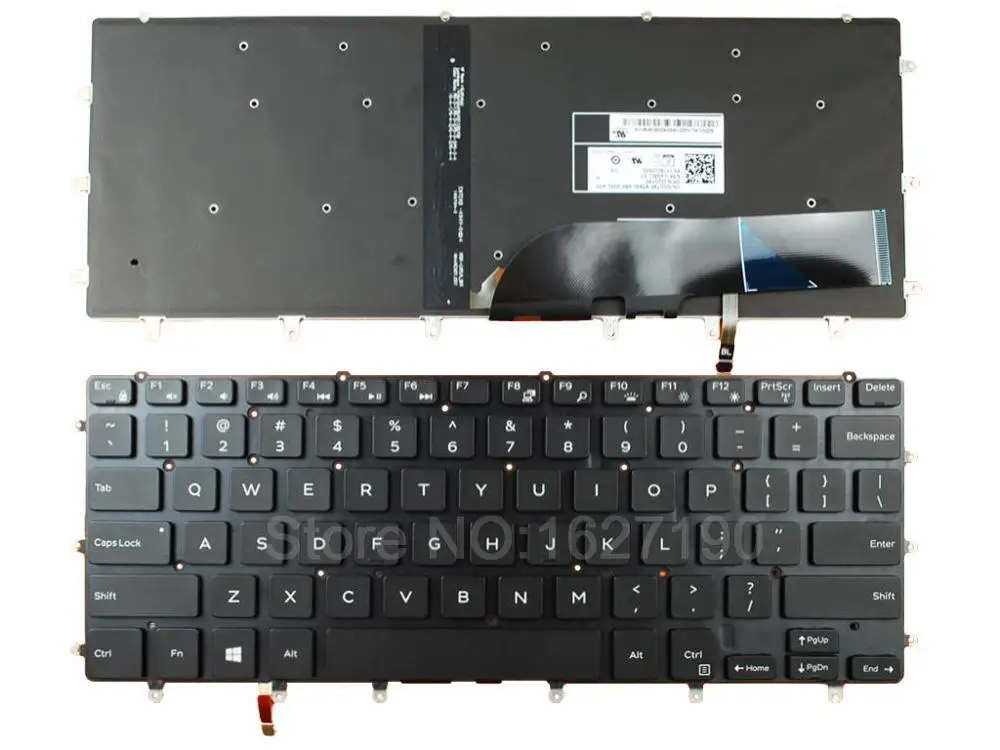 Новая Клавиатура ноутбука США для Dell XPS 15 9550 черный (с подсветкой без рамки Win8)