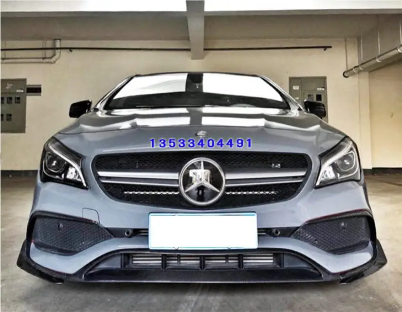 Автомобильный спойлер из углеродного волокна для переднего бампера для Benz W117 CLA200 CLA220 CLA260 CLA45 CLA-Class