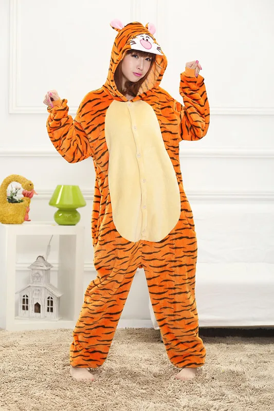 Фланелевая зимняя одежда унисекс с героями мультфильмов для взрослых Милые