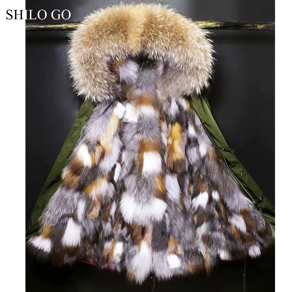 Мужские меховые парки SHILO GO 5XL Зимняя мода Rea Лисий мех свободный воротник из меха