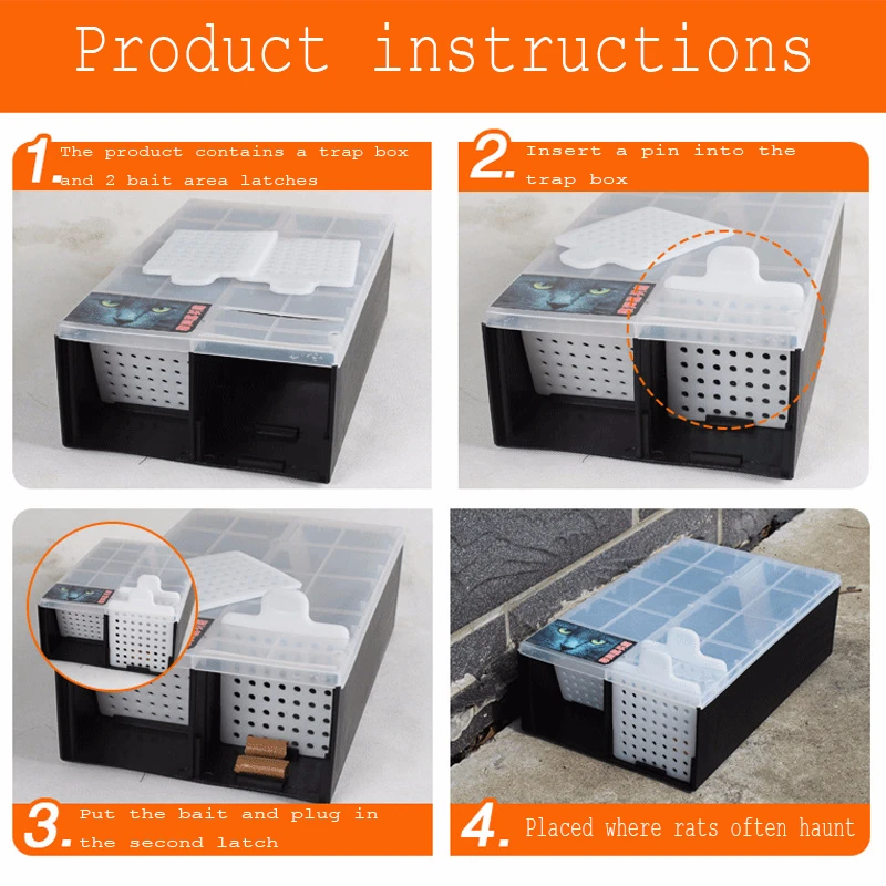 Continuous High-efficiency Mouse Trap Mice Cage Home Automatic Clip Rat Control Bait Rodent Repeller Artifact | Дом и сад
