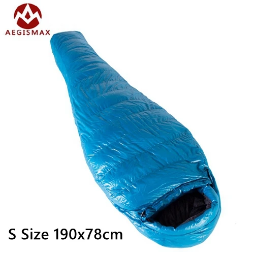 M Size 190X78cm Aegismax Мумия спальный мешок белый гусиный пух M3 удлиненный Сверхлегкий ящик дефлекторы Зимний Открытый Кемпинг Туризм 2 размера - Цвет: M Size 190X78cm