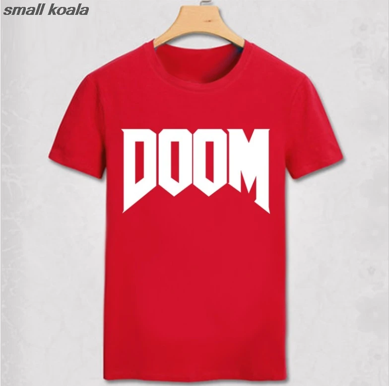 Летняя новая брендовая модная футболка Doom All Time Great Video Game Unoffical in Мужская из 100%