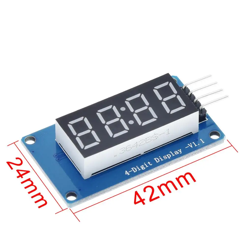 TM1637 светодиодный модуль дисплея для Arduino 7 сегментный 4 бита 0,36 дюймов часы красный анод цифровая трубка четыре последовательных платы драйвера пакет