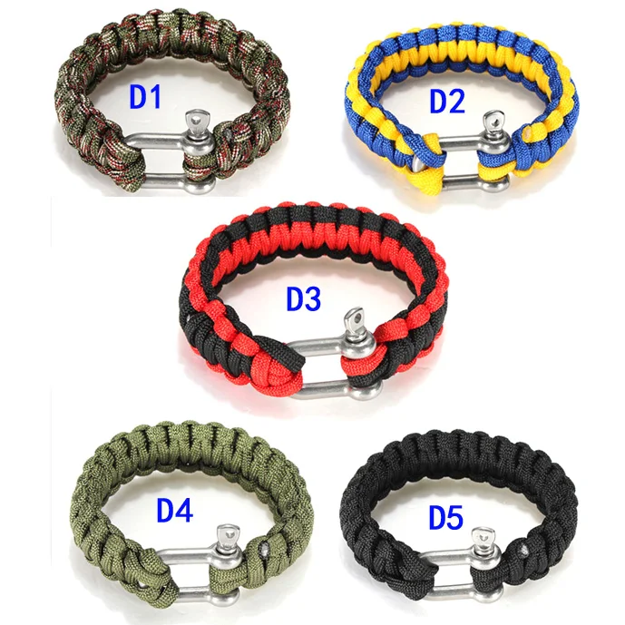 Самоспасательный регулируемый браслет из Паракорда 7 нитей плетеный парашютный