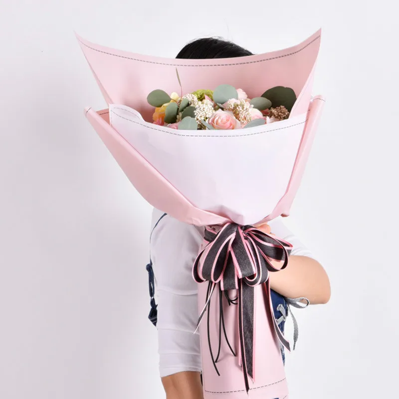 Цветная Корейская матовая водонепроницаемая упаковочная бумага для цветов