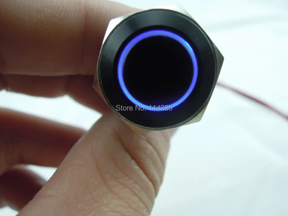 Металлическая кнопка включения/выключения ангельские глазки 12 В 16 мм |