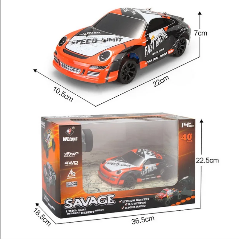 2018 rc игрушечные машинки 2 4G 1:24 весы 40 км/ч 4wd RC гоночный автомобиль высокая