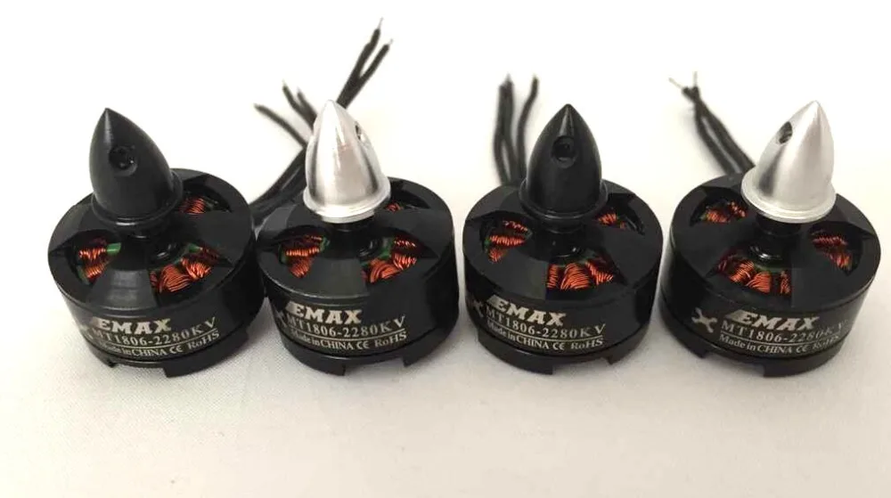 4x MT1806 2280KV бесщеточный двигатель CW CCW Для дрона квадрокоптера мультиротора |
