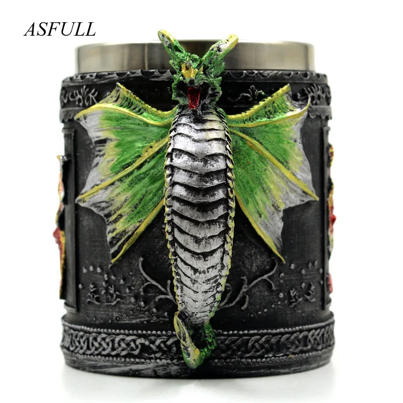 ASFULL полимерная кружка с черепом Танкард ударный череп воин Викинг Череп пивная