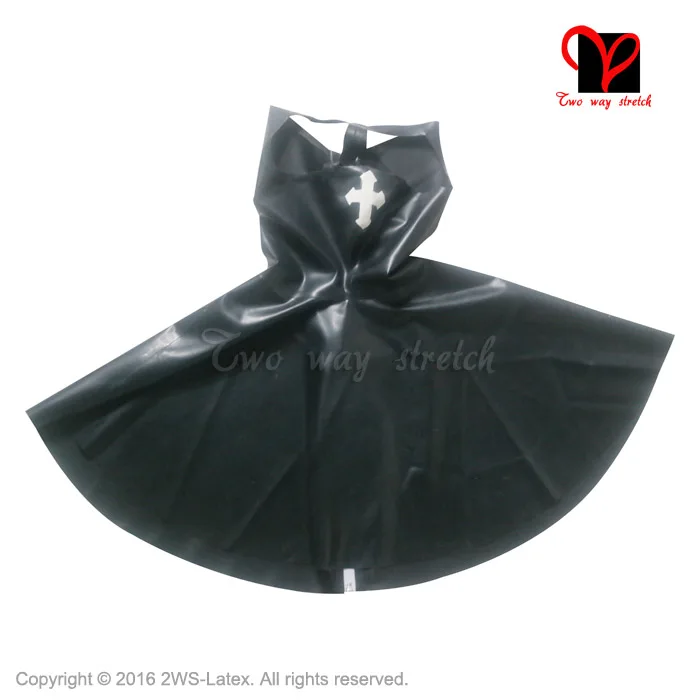 black and white trim Пикантные латекс вытяжки медсестра синий монахиня привычка резиновые маски паранджу gummi вуаль Бурка никаб мантии плат платок священник Большие размеры TT-009 - Цвет: black and white trim