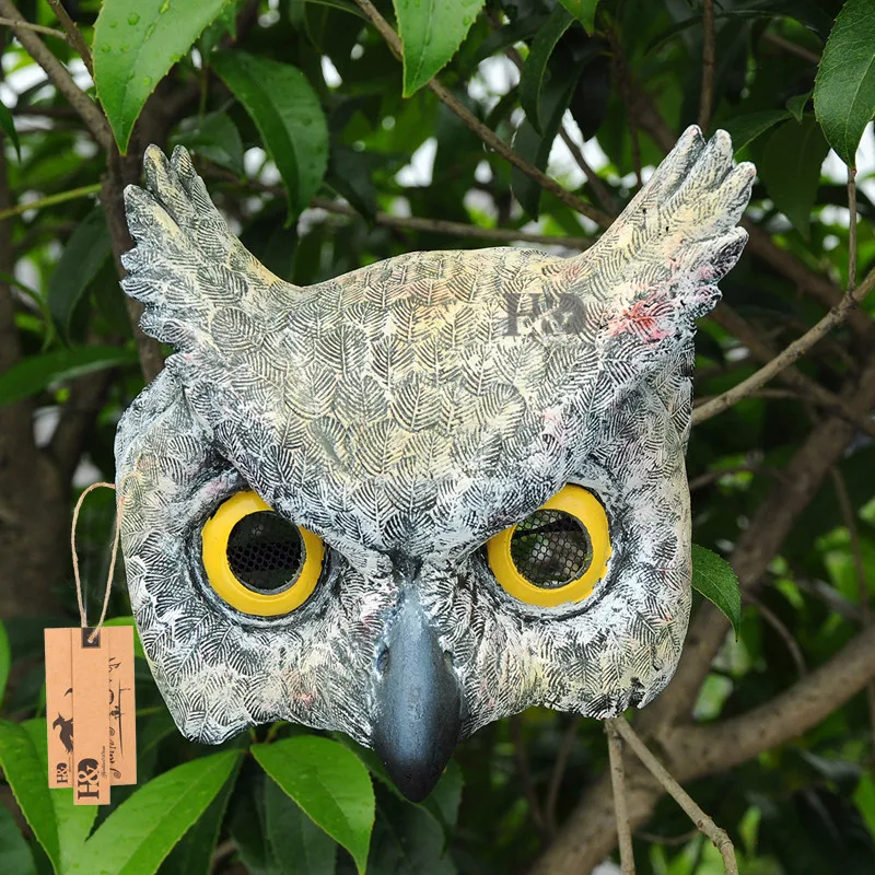 H & D 7 дюймов половина лица маски совы для взрослых Хэллоуин Маскарад косплей