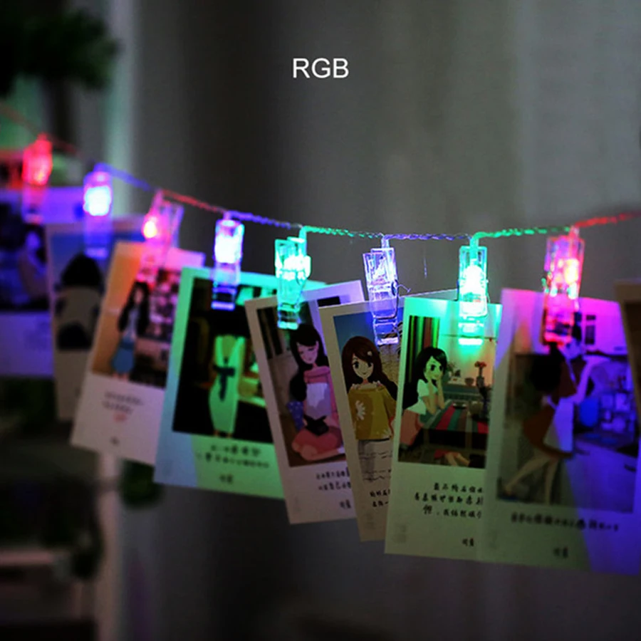 2 м 20LED держатель для фотографий светодиодные гирлянды рождества Нового года