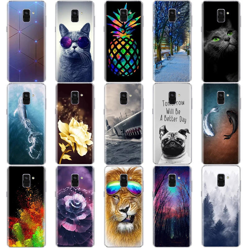 Мягкий чехол для телефона из TPU для Samsung Galaxy A8 2018 A530 A530F силиконовый чехол Plus A730 A730F прозрачный.