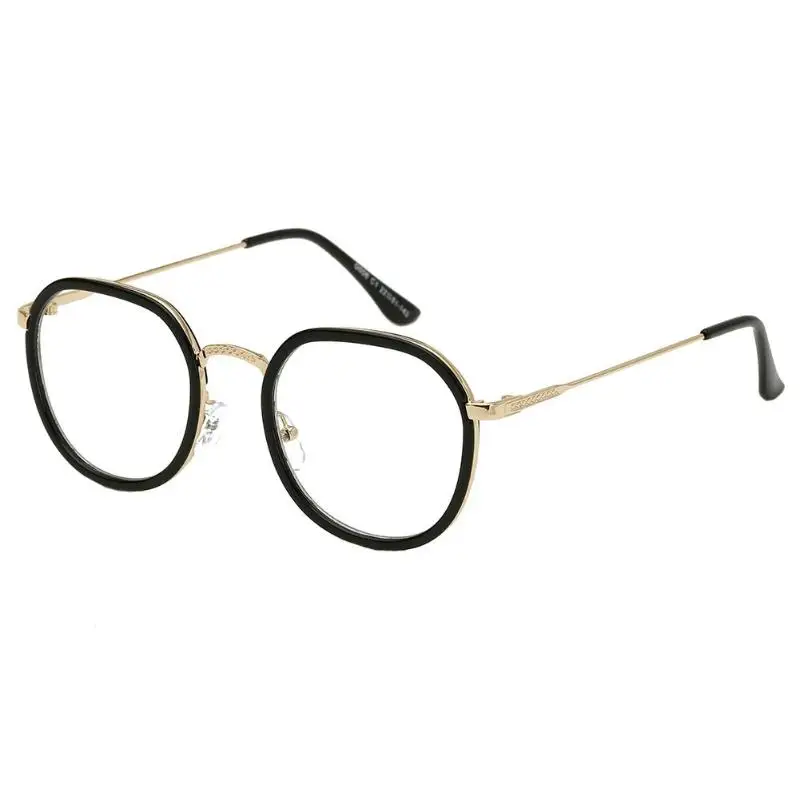 Для женщин/Для мужчин круглые очки прозрачные зеркальные кадр ретро унисекс
