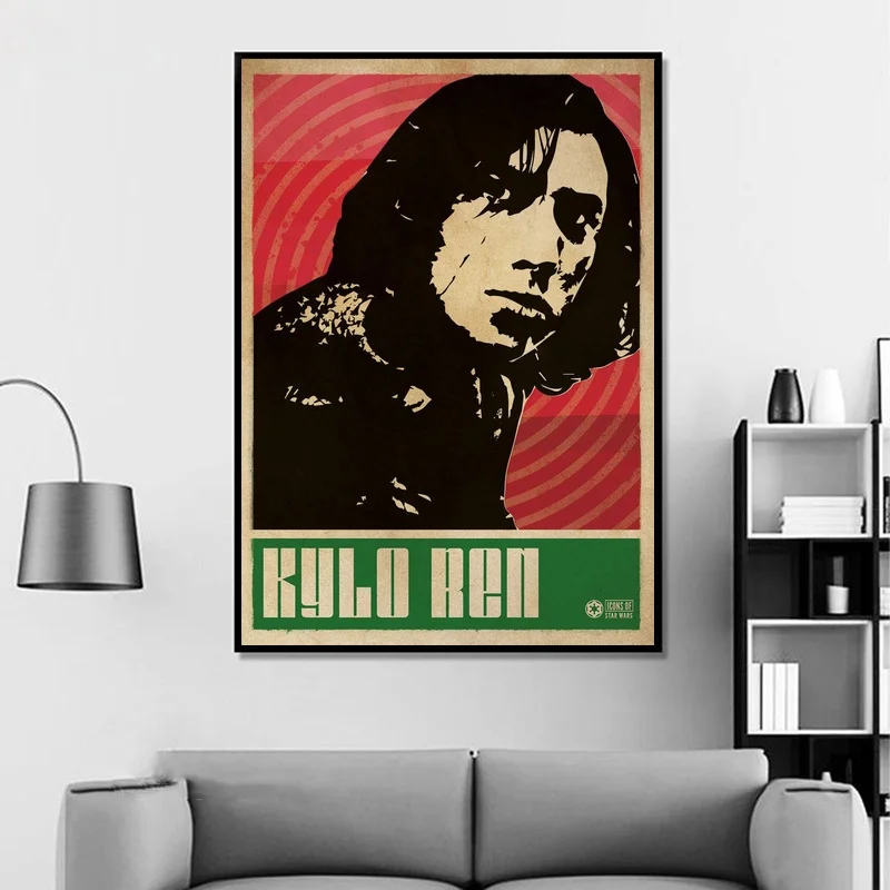Kylo Ren Звездные войны поп-арт минимализм Винтажный Фильм плакат домашний Декор настенный Декор стены Искусство холст печать