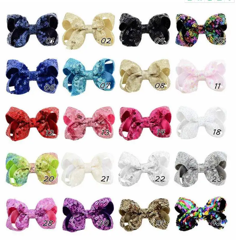

12Pcs/Lot,8 inch Sequin Knot Bow Baby Hair Clips Sets,Girls Fabric Hairpins, DIY Hair Barrette ,Kids Hair Accessories