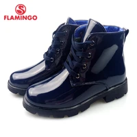 flamingo autumn warm kids boots high quality bright anti slip kids brand shoes for girl size 28 33 free shipping 82b xdb 0981