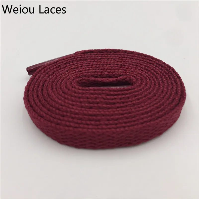 Weiou High Quality 8mm Polyester Fashion Sports Casual Shoe Lace Solid Single Layer Flat Sneakers Shoelace Amazing 47 Colors