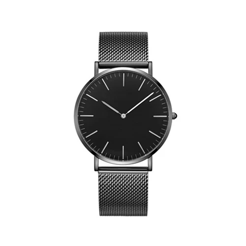 Черный Оригинальные кварцевые часы Xiaomi Youpin TwentySeventeen серии ультра-тонкие кварцевые часы повседневные деловые водонепроницаемые наручные часы для пары - Цвет: Черный