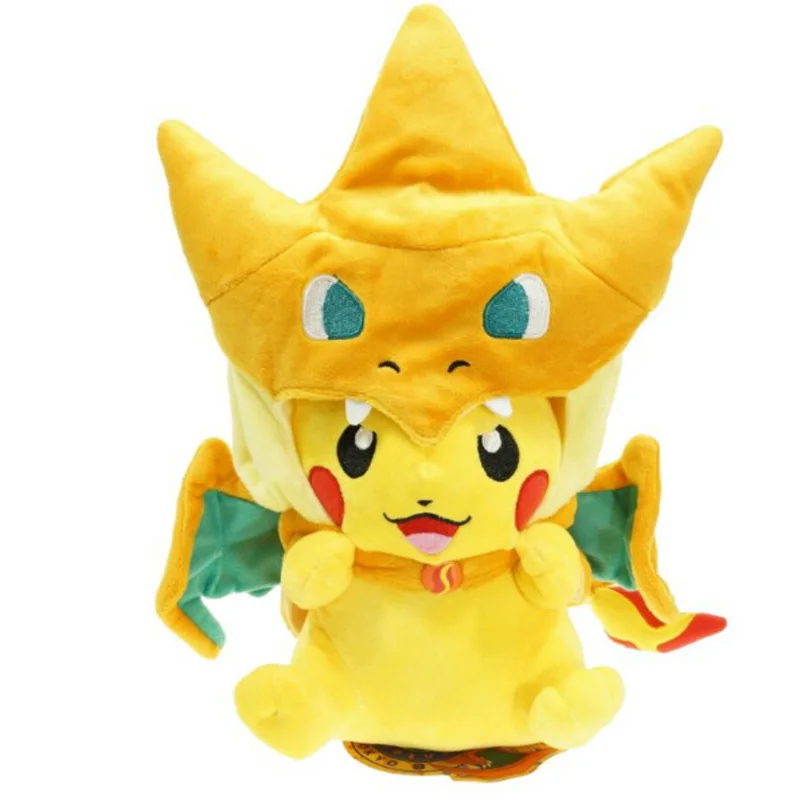 Мультфильм Gyarados косплей Пикачу Peluche Mega Charizard хлопок мягкие животные куклы детские плюшевые игрушки детские рождественские подарки